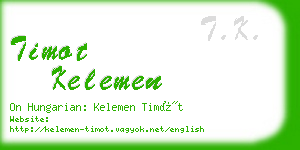 timot kelemen business card